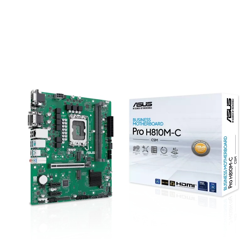 ASUS Pro H810M-C-CSM Intel DDR5 Micro-ATX LGA 1851 Motherboard