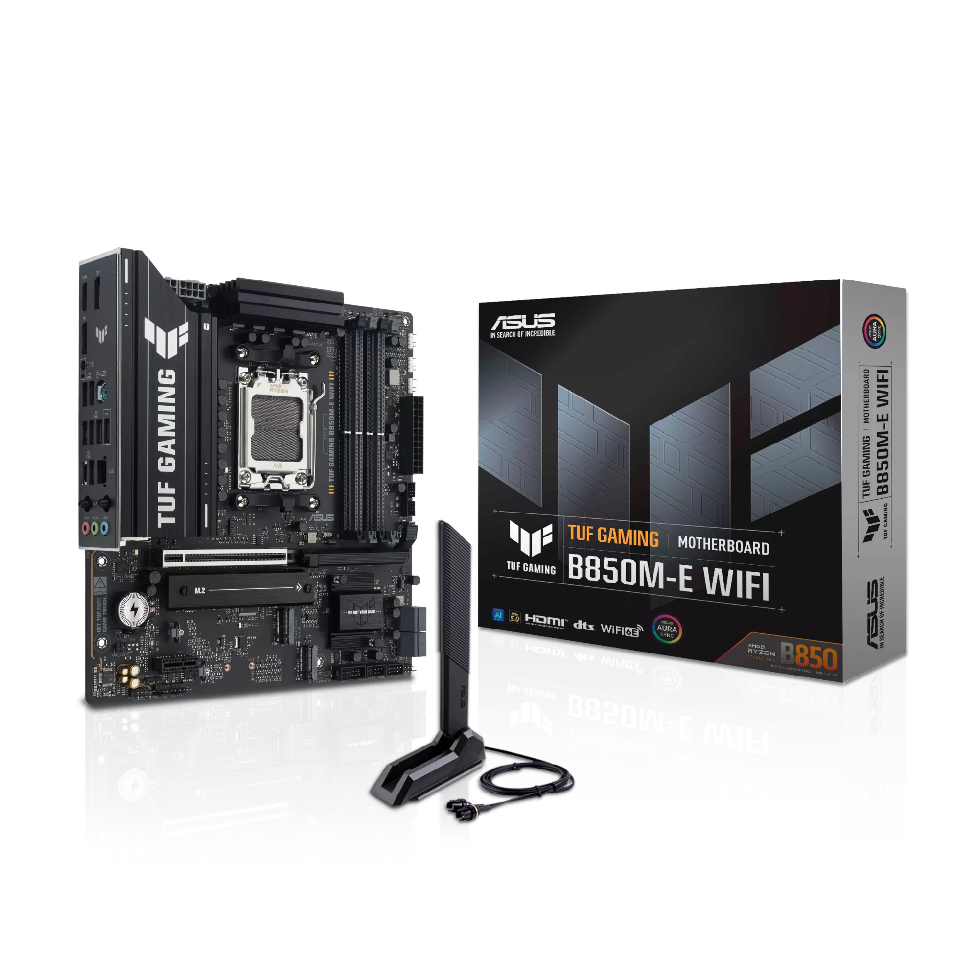 ASUS TUF GAMING B850M-E WIFI AMD B850 Micro-ATX Socket AM5 Motherboard