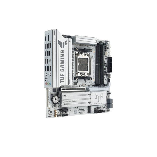 ASUS TUF GAMING B850M-PLUS WIFI7 W B850 Socket AM5 Micro-ATX Motherboard - White