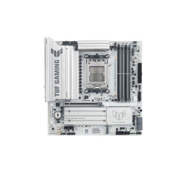 ASUS TUF GAMING B850M-PLUS WIFI7 W B850 Socket AM5 Micro-ATX Motherboard - White