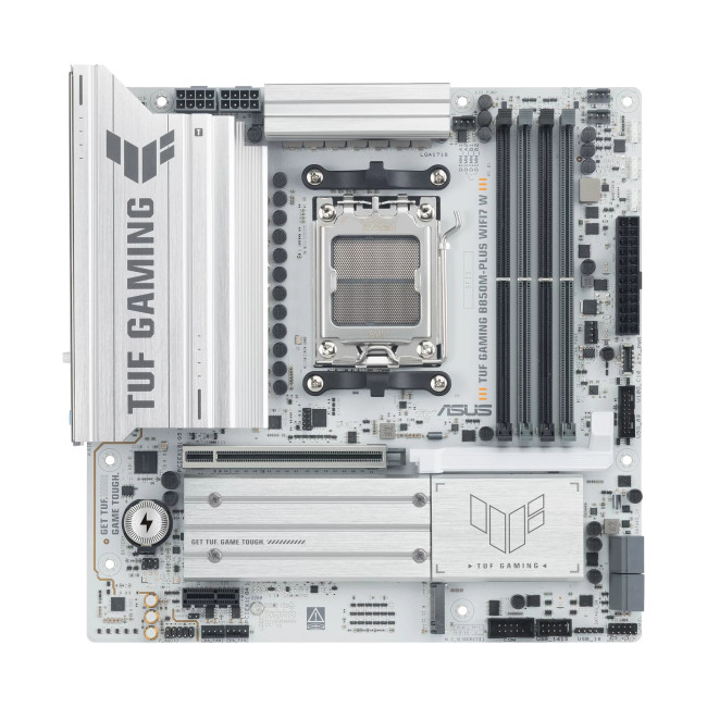 ASUS TUF GAMING B850M-PLUS WIFI7 W B850 Socket AM5 Micro-ATX Motherboard - White