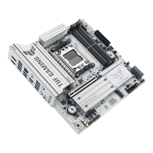 ASUS TUF GAMING B850M-PLUS WIFI7 W B850 Socket AM5 Micro-ATX Motherboard - White