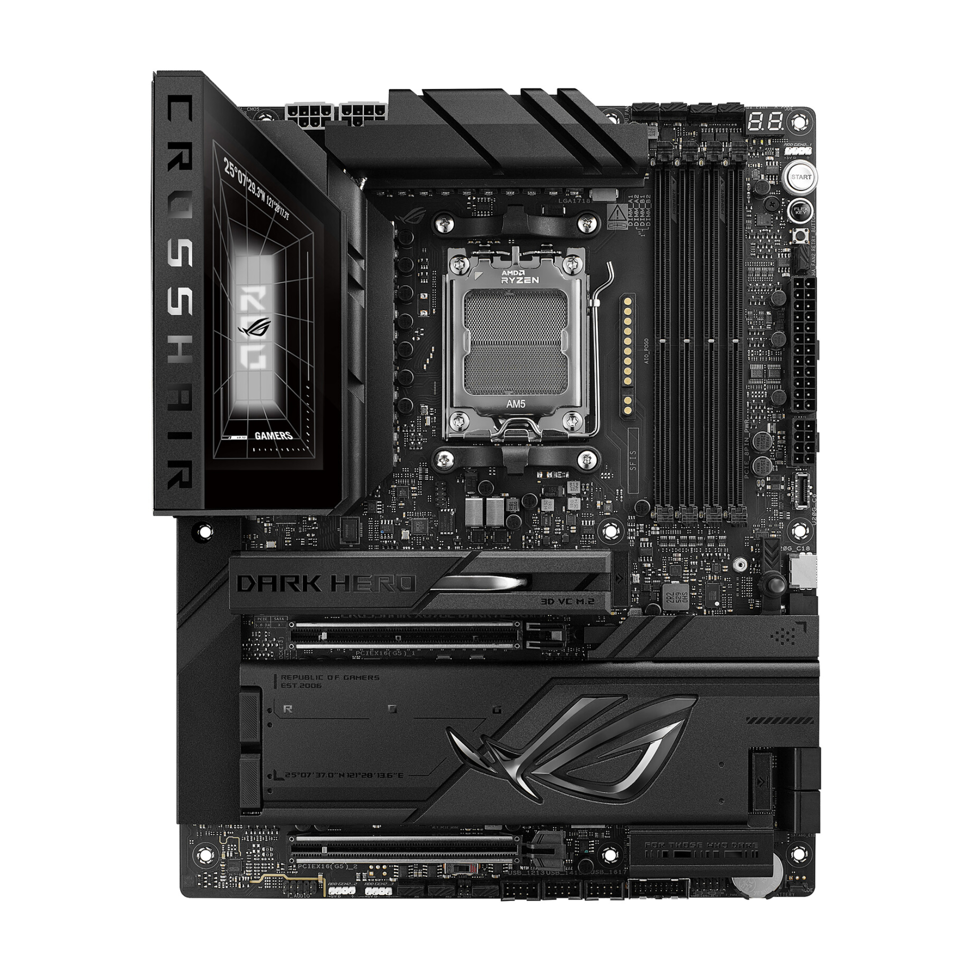 Refurbished ASUS ROG CROSSHAIR X870E DARK HERO AMD X870E ATX Socket AM5 Motherboard