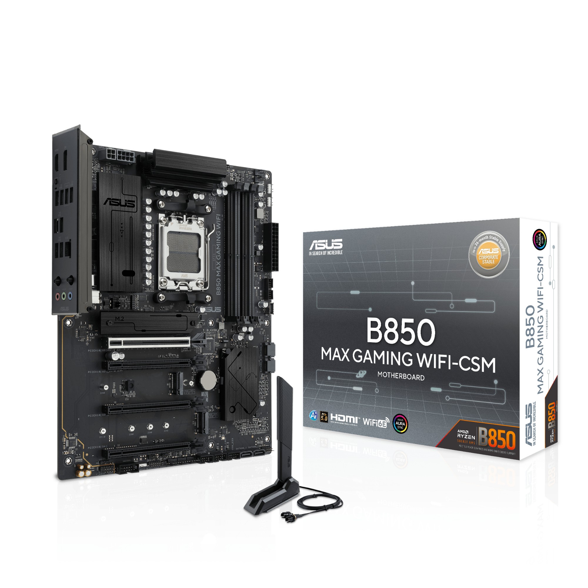 ASUS B850 MAX GAMING WIFI AMD B850 ATX Socket AM5 Motherboard