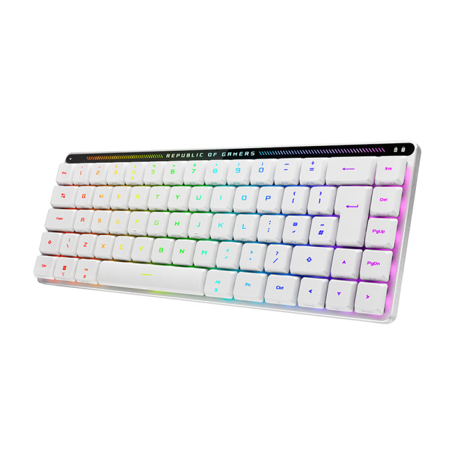 ASUS ROG Falchion RX Low Profile Wired/Wireless RGB Gaming Keyboard White - 90MP03EC-BKEA10