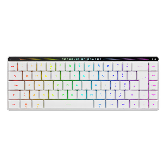 ASUS ROG Falchion RX Low Profile Wired/Wireless RGB Gaming Keyboard White - 90MP03EC-BKEA10
