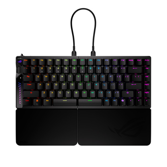 ASUS ROG Falcata 75pc Split Gaming Keyboard in Black with ROG HFX V2 Magnetic Switches
