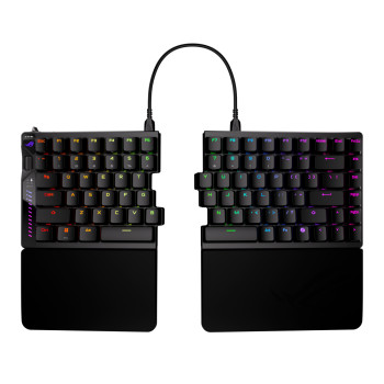 ASUS ROG Falcata 75pc Split Gaming Keyboard in Black with ROG HFX V2 Magnetic Switches