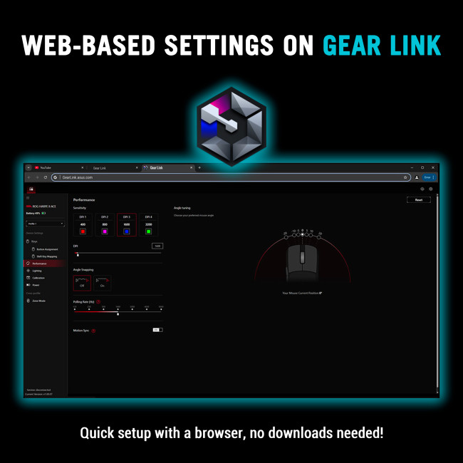 ASUS ROG Harpe II Ace Wireless Gaming Mouse - Black