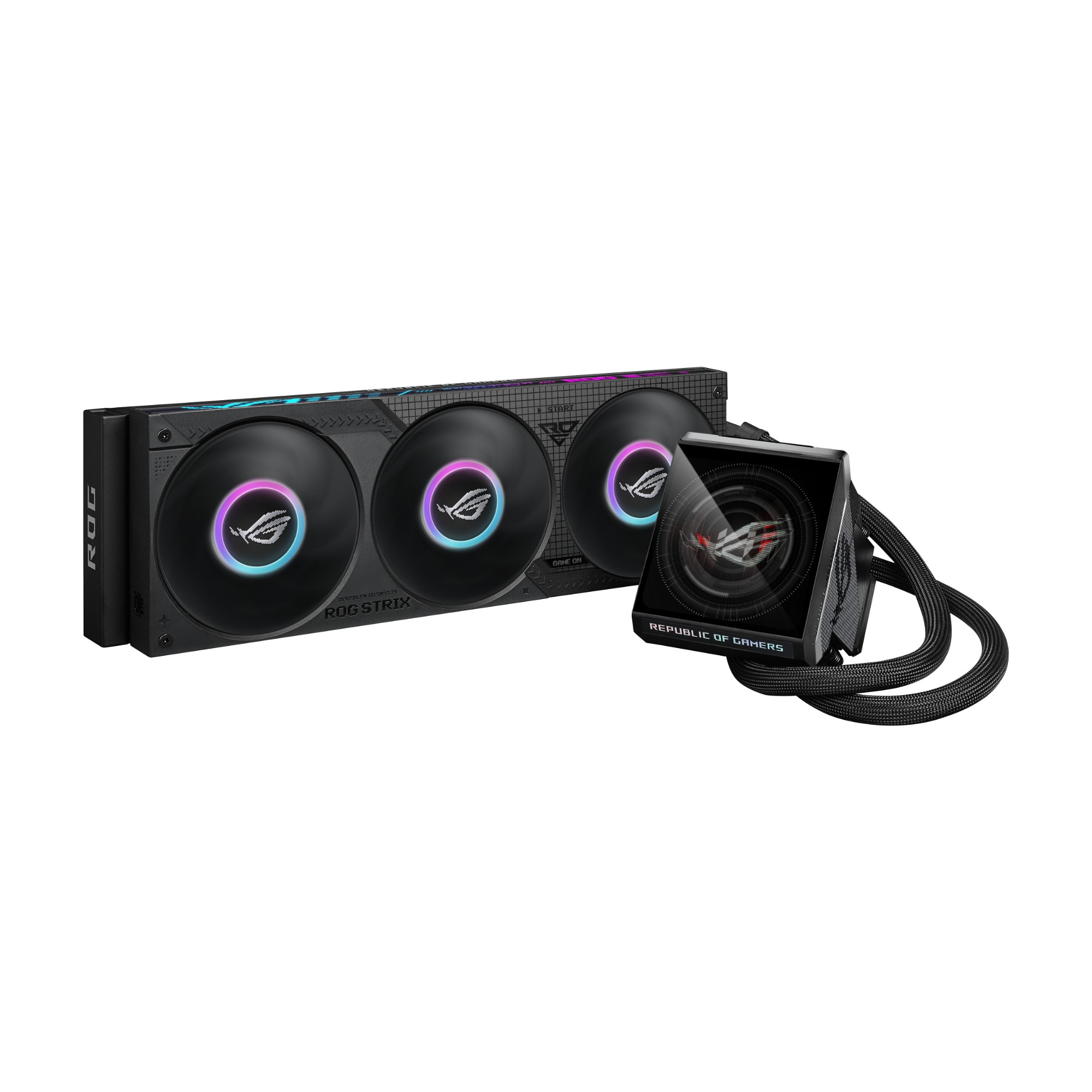 ASUS ROG Strix LC IV 360 ARGB LCD Display All-in-One Liquid CPU Cooler - Black