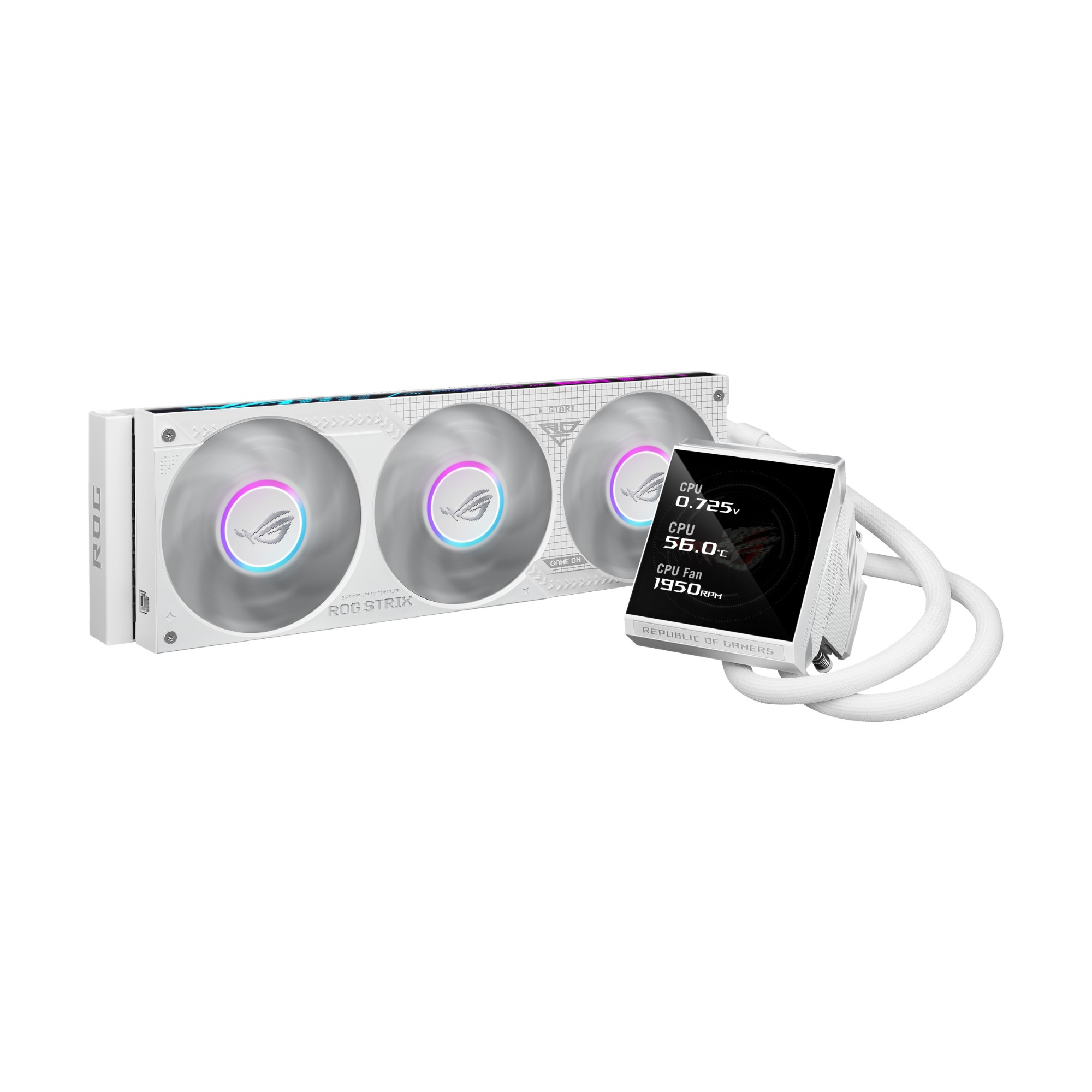 ASUS ROG Strix LC IV 360 ARGB LCD Display All-in-one Liquid CPU Cooler - White