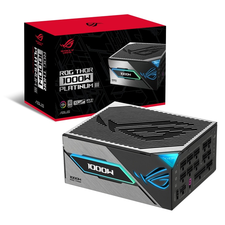 ASUS ROG THOR 1000W Platinum III ATX 3.1 80 PLUS Platinum PSU Power Supply