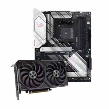 ASUS Radeon RX 9060 XT Dual 16GB Graphics Card + ROG STRIX B550-A GAMING Motherboard Bundle Pack