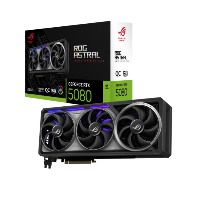 ASUS ROG-ASTRAL-RTX5080-O16G-GAMING 16GB GDDR7 Graphics Card - 90YV0LV0-M0NA00