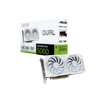 ASUS GeForce RTX 5060 DUAL 8GB OC Graphics Card - White