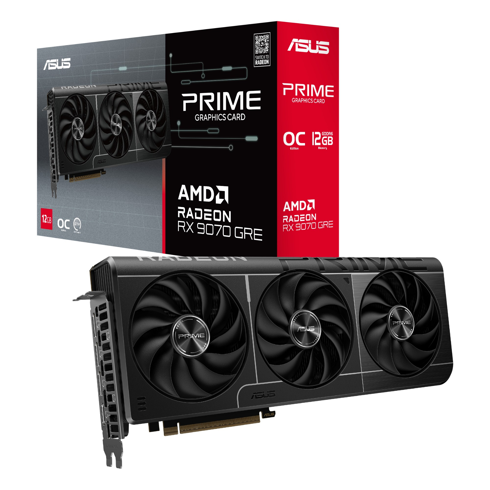 ASUS AMD Radeon RX 9070 GRE PRIME RDNA4 12GB OC Edition Graphics Card