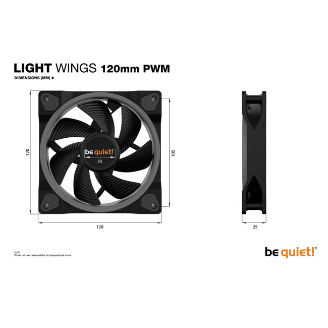 be quiet! Light Wings 140mm PWM high-speed ARGB LED Lighting 4-pin PWM PC Fan