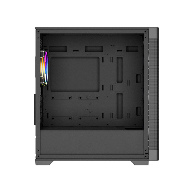 Vida Zephyr V2 Micro-ATX ARGB Tempered Glass Gaming PC Case - Black