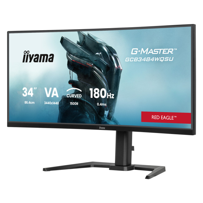 iiyama G-Master GCB3484WQSU 34" Curved Ultrawide QHD 180Hz Freesync Premium Gaming Monitor