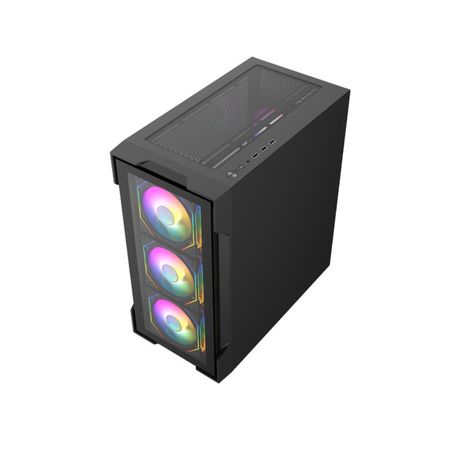Bolt Black RGB Tempered Glass Micro ATX Gaming Case - Black