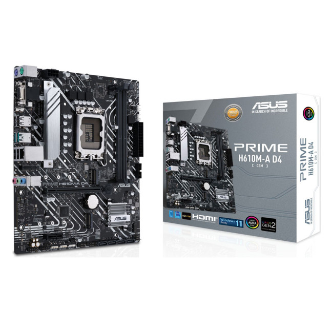 ASUS PRIME H610M-A D4-CSM micro ATX LGA 1700 Motherboard