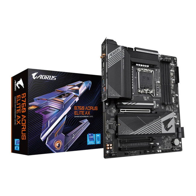 GIGABYTE Intel B760 AORUS ELITE AX LGA 1700 DDR5 Non-ECC ATX Motherboard