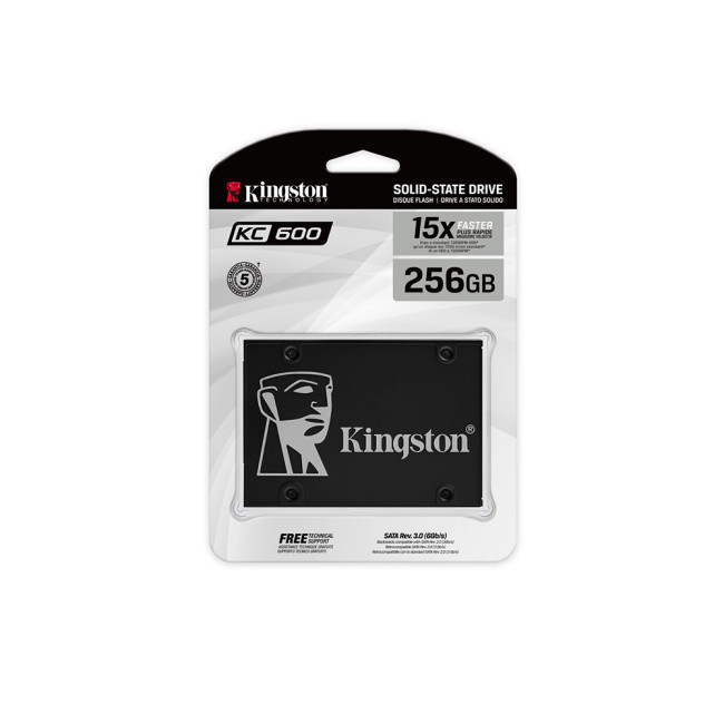Kingston KC600 256GB Solid State Drive - 2.5 Internal - Serial ATA III - SKC600/256G
