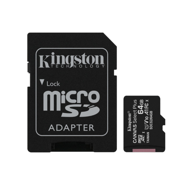 Kingston Technology Canvas Select Plus 64 GB MicroSDXC UHS-I Class 10 Memory Card