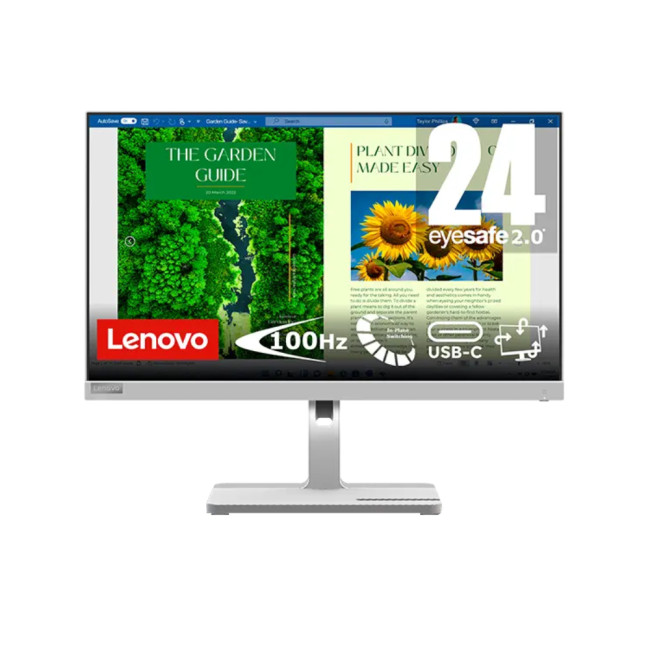 Refurbished Lenovo L series L24m-4A 23.8" Full HD IPS HDMI USB-C Monitor