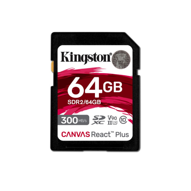 Kingston Technology Canvas React Plus 64 GB SD Memory Card UHS-II Class 10