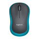 Logitech M185 Wireless Notebook Mouse 1000 DPI USB Nano Receiver Black/Blue