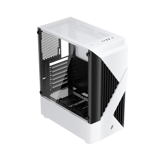 1st Player F3-A-WH Tempered Glass Mid Tower PC Case - White