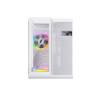 1st Player RT5 WH Tempared Glass Micro Tower Gaming PC Case with 3 x RGB Fans - White
