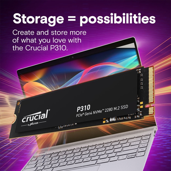 Crucial P310 2TB PCIe Gen4 NVMe 2280 M.2 SSD
