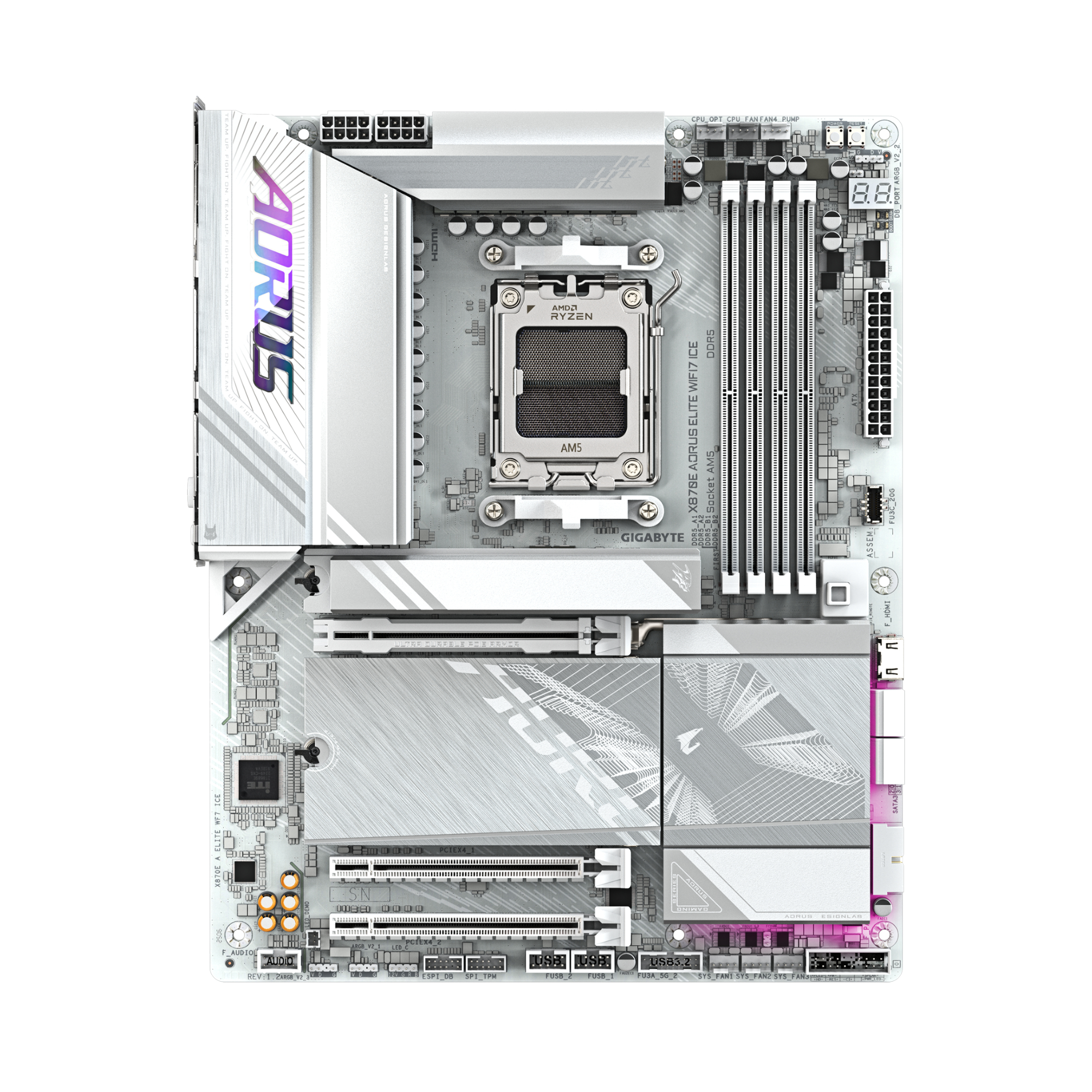 GIGABYTE X870E ELITE WIFI7 ICE AMD X870E ATX AM5 Motherboard