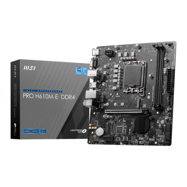 MSI PRO H610M-E DDR4 LGA 1700 DDR4 microATX Motherboard