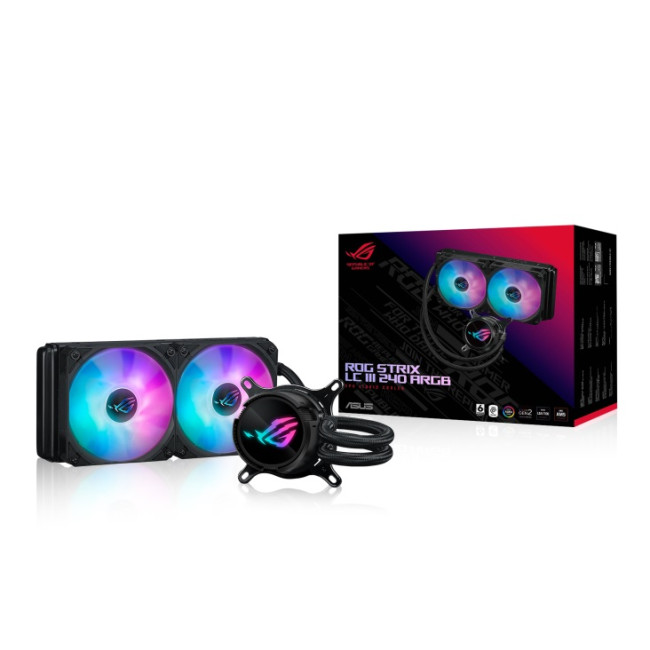 ASUS ROG Strix LC III 240mm ARGB Intel/AMD AIO Liquid CPU Cooler - Black