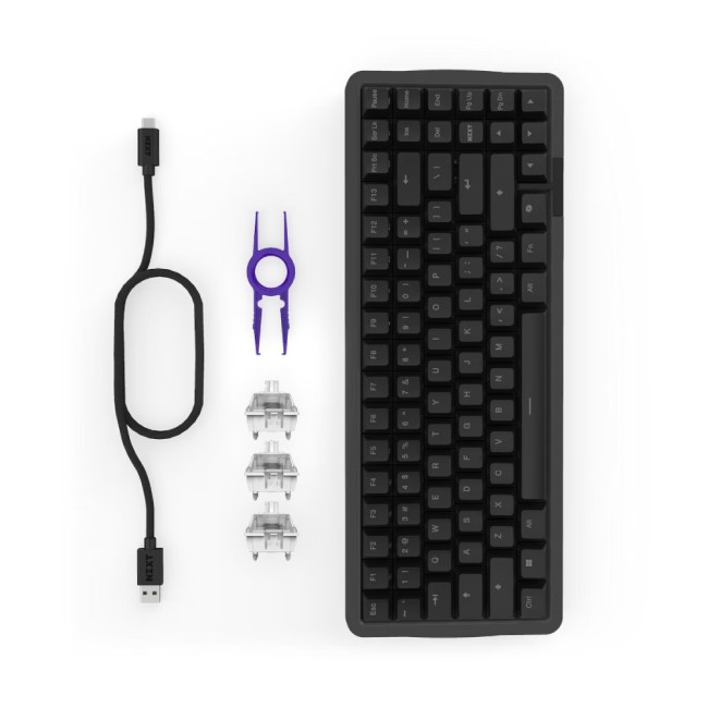 NZXT Function Elite MiniTKL Magnetic Switches Wired RGB Gaming Keyboard - Black