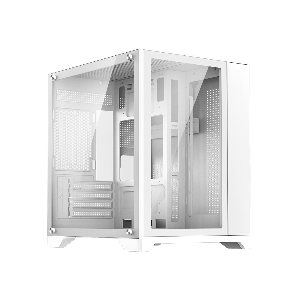 GameMax Infinity Mini microATX PC White Gaming Case PC Case - White