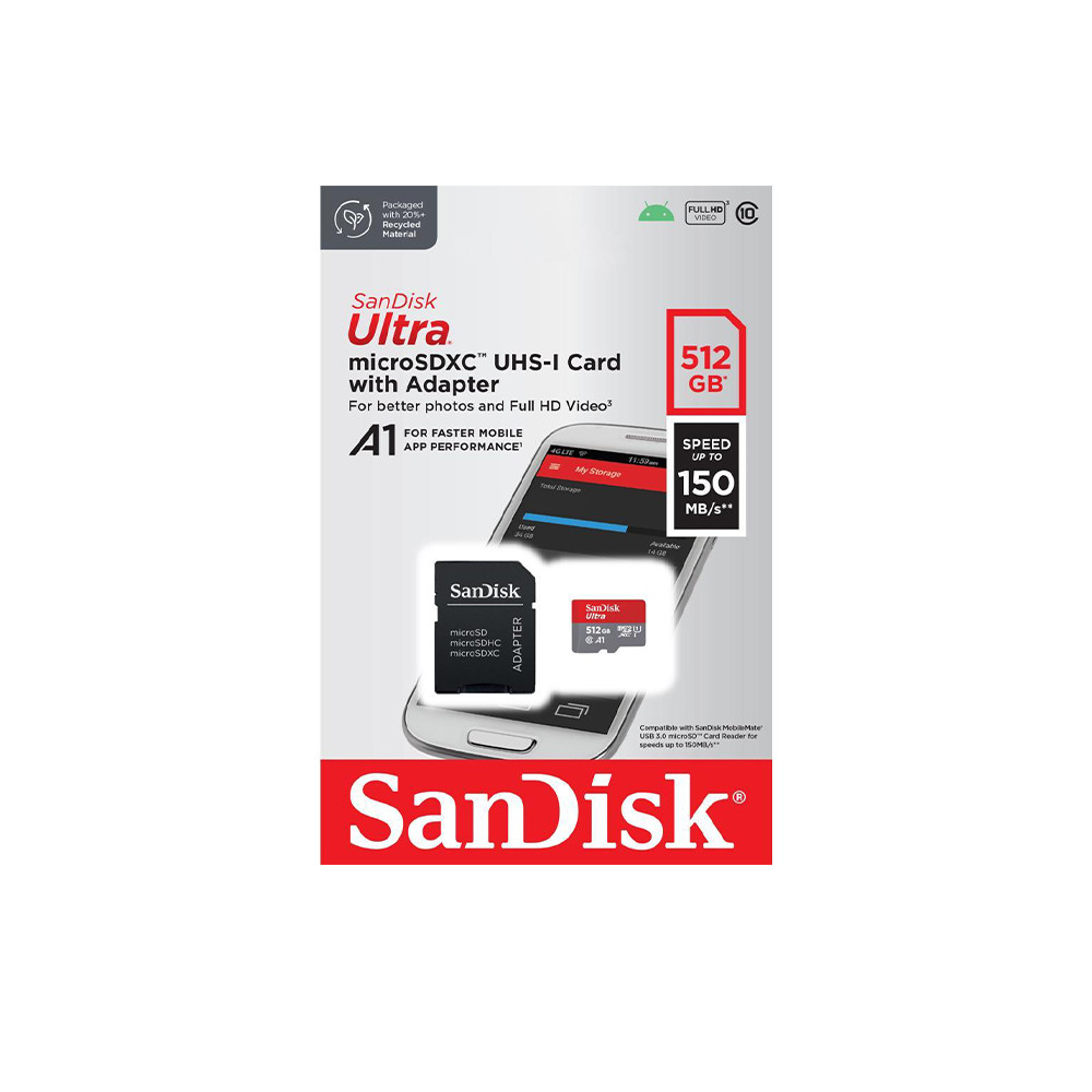 SanDisk Ultra SDSQUAC-512G-GN6MA 512GB microSDXC Memory Card