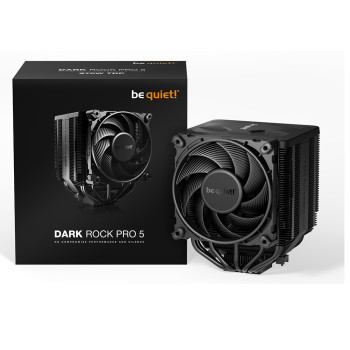 Refurbished Be Quiet! Dark Rock 5 6-Pole Fan Motor Technology 4-pin PWM CPU Cooler - Black