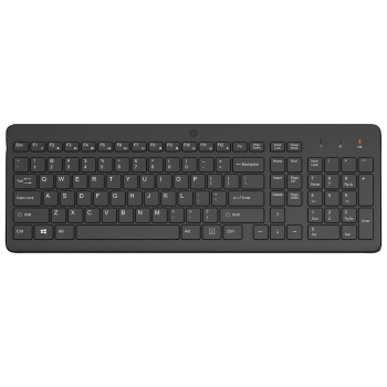 Refurbished HP 225 RF Wireless UK Keyboard 2.4 GHz Low-Profile Chiclet Style Qwerty Layout