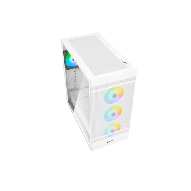 Sharkoon Rebel C50 White RGB Tempered Glass ATX Gaming PC Case
