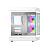 GameMax Hype ATX RGB Tempered Glass Mid Tower Gaming PC Case - White