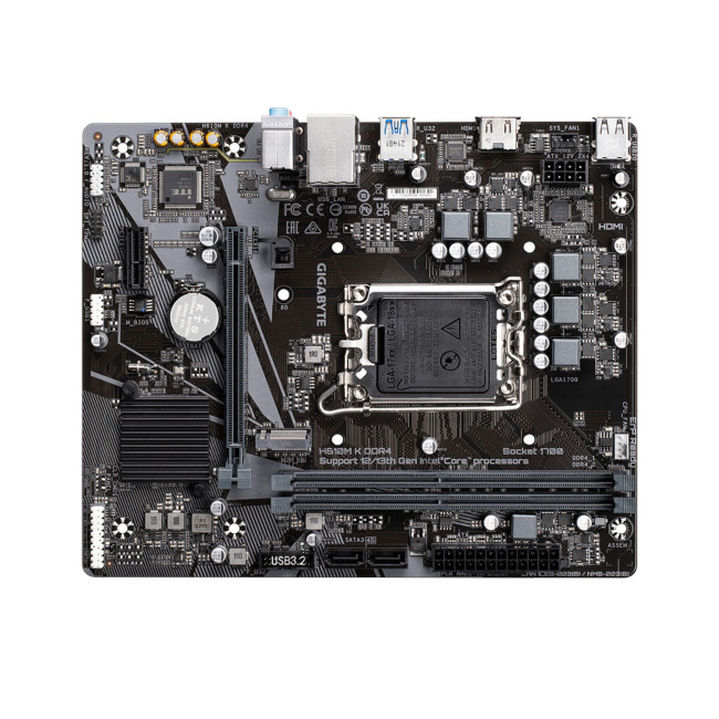 Gigabyte 1700 H610M K DDR4 Micro ATX Motherboard