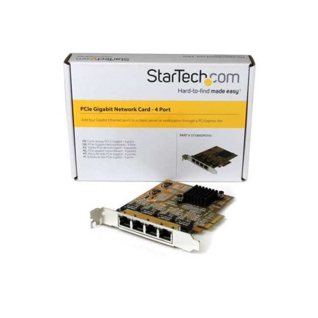 StarTech 4-Port PCIe Gigabit Network Adapter Card - ST1000SPEX43