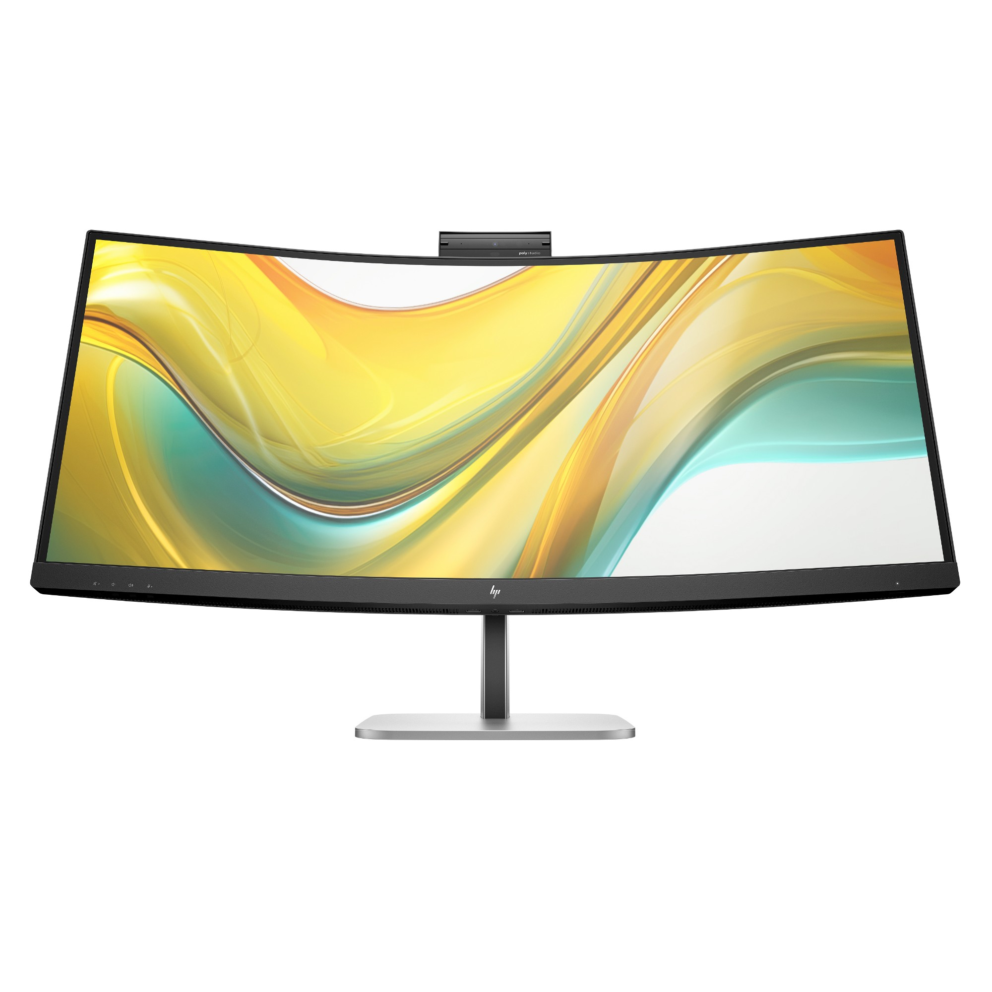 HP Series 5 Pro 534pm 34" Wide Quad HD 100Hz 5ms USB-C Height Adjustable Curved Conferencing Monitor with Speakers and Camera