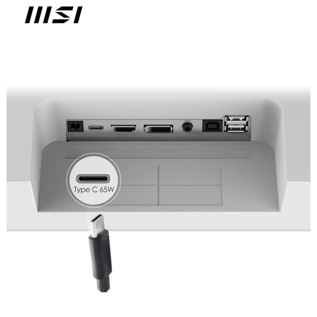 MSI Modern MD272QXPW 27" IPS Quad HD 100Hz 1ms USB-C Height Adjustable Monitor