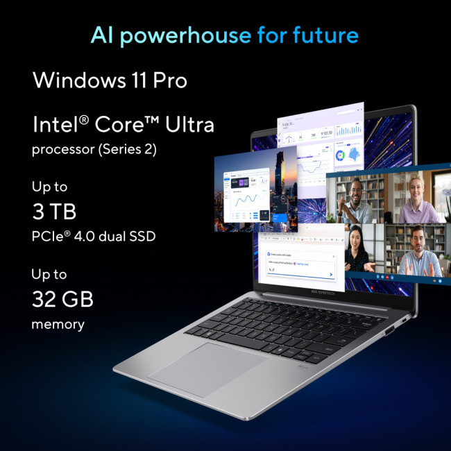 ASUS ExpertBook P5405 Intel Core Ultra 7 258V 32GB RAM 1TB SSD 14" Windows 11 Pro Laptop