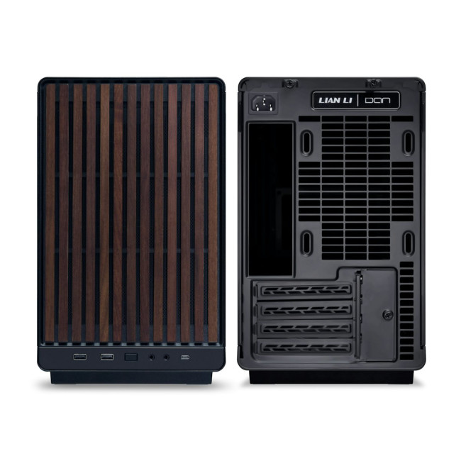 Lian Li A3-mATX Wood Edition Steel Mesh Micro Form Factor Gaming PC Case - Black